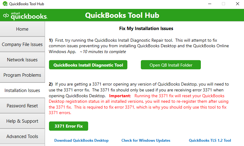 QuickBooks Installation Issue