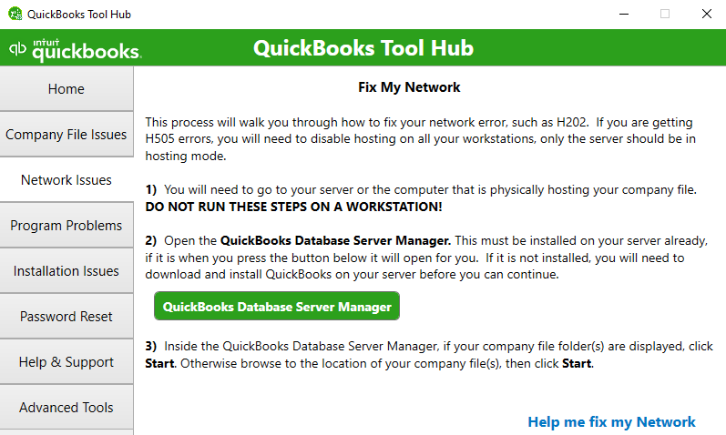 QuickBooks Network Issue