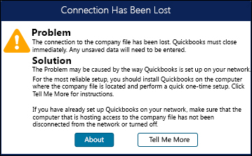 QuickBooks Network connectivity issues